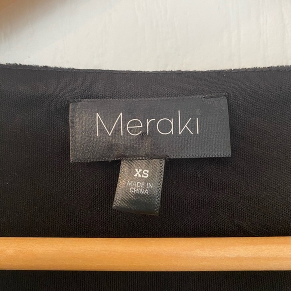 Meraki Womens Metallic Velvet Long Sleeve Cropped Top Size XS Clubbing Party - Picture 7 of 8